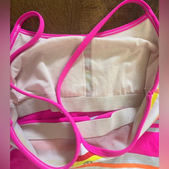 Lululemon Womens activewear striped power Y tank Sz 4 - Picture 4 of 6